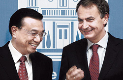 Li Keqiang con Zapatero