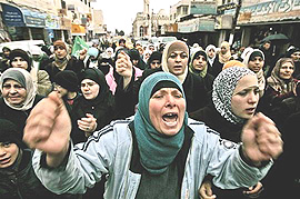 Gaza proteste anti-Mubarak