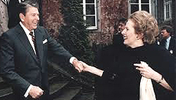 Ronald Reagan e Margaret Thatcher