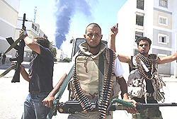 Los militantes en Trípoli