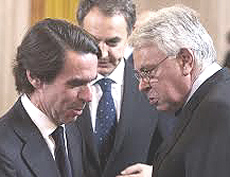 Aznar, Zapatero e Gonzàlez