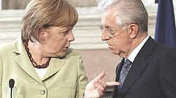 Angela Merkel e Mario Monti