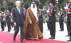 L'emiro del Qatar con Mario Monti
