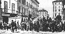 Barricate a Milano prima della strage del 1898