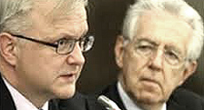 Olli Rehn e Mario Monti