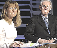 Lilli Gruber e Mario Monti