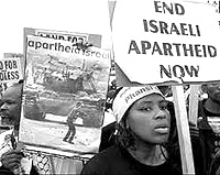 Manifestazione contro l'apartheid in Israele