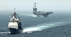 Navi Usa al largo delle coste siriane