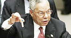 Colin Powell con le false prove contro Saddam