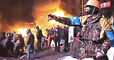 Gli scontri a Kiev