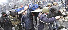 Kiev, militanti colpiti da cecchini