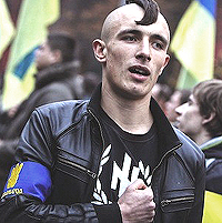 Kiev, un estremista di destra anti-russo