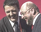 Renzi ride con Martin Schulz