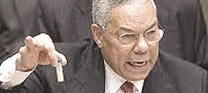 Colin Powell all'Onu con la falsa fiala di antrace