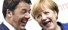 Renzi con la Merkel