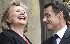 Hillary Clinton e Nicolas Sarlozy