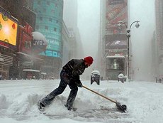 New York sotto la neve