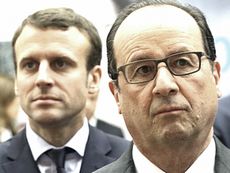 Macron alle spalle di Hollande