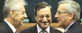 Monti, Draghi e Juncker