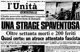 La strage di Bologna su L'Unità La strage di Bologna su L'Unità