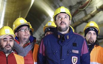 Salvini al cantiere Tav del mini-tunnel geognostico di Chiomonte