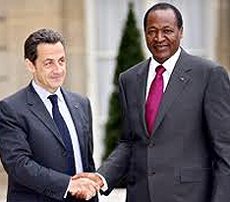Compaoré con Sarkozy Compaoré con Sarkozy