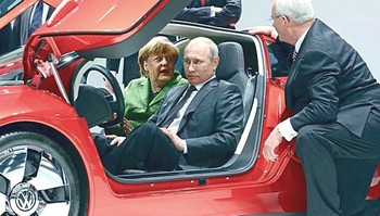 La Merkel e Putin